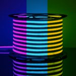 Светодиодный гибкий неон Гибкий неон 220V 12W 80Led 5050 IP67 односторонний RGB, 50 м Elektrostandard