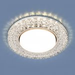 Встраиваемый точечный светильник с LED подсветкой 3029 GX53 CL прозрачный Elektrostandard