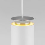 Подвесной светодиодный светильник DLS021 9+4W 4200К белый матовый/серебро Elektrostandard