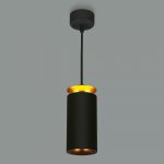 Подвесной светодиодный светильник DLS021 9+4W 4200К черный матовый/золото Elektrostandard