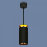 Подвесной светодиодный светильник DLS021 9+4W 4200К черный матовый/золото Elektrostandard