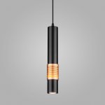 Подвесной потолочный светильник DLN001 MR16 9W 4200K черный матовый/золото