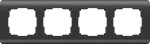 Рамка на 4 поста (графит) WL12-Frame-04 Werkel