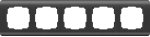 Рамка на 5 постов (графит) WL12-Frame-05 Werkel