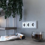 Рамка на 3 поста (матовый хром) WL07-Frame-03 Werkel