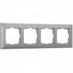 Рамка на 4 поста (матовый хром) Werkel WL07-Frame-04