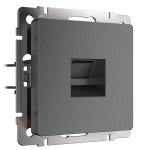 Розетка Ethernet RJ-45 (графит рифленый) Werkel WL04-RJ-45