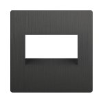 Накладка для двойной розетки Еthernet RJ-45 (графит рифленый) WL04-RJ45+RJ45-CP Werkel