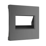 Накладка для двойной розетки Еthernet RJ-45 (графит рифленый) WL04-RJ45+RJ45-CP Werkel