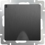 Розетка влагозащ. с зазем. с защит. крышкой и шторками (графит рифленый) WL04-SKGSC-01-IP44 Werkel
