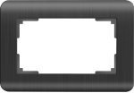 Рамка для двойной розетки (графит) Werkel WL12-Frame-01-DBL