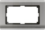 Рамка для двойной розетки (глянцевый никель) WL02-Frame-01-DBL Werkel