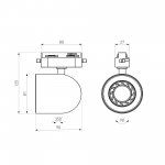 Трековый светильник для однофазного шинопровода Ogma GU10 белый MRL 1005 Elektrostandard