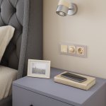 Сенсорный выключатель двухклавишный с подсветкой (шампань) Werkel W4520111