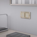 Сенсорный выключатель двухклавишный с подсветкой (шампань) Werkel W4520111