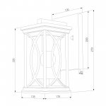 Spica D черное золото Настенный уличный светильник IP33 GL 1026D Elektrostandard
