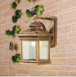 Sargas D черное золото Настенный уличный светильник IP33 GL 1027D Elektrostandard