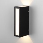 Уличный настенный светодиодный светильник Acrux чёрный 1524 TECHNO LED черный Elektrostandard