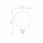 Филаментная светодиодная лампа G95 6W 3300K E27 BLE2704 Elektrostandard