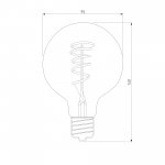 Филаментная светодиодная лампа G95 8W 3300K E27 BLE2709 Elektrostandard