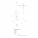 Филаментная светодиодная лампа ST64 8W 3300K E27 (тонированная) BLE2717 Elektrostandard