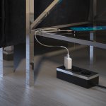 Удлинитель Gallant 3-х местный 3 м черный/хром W6523635 Werkel