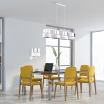 Люстра TK Lighting 4177 Hilton Silver
