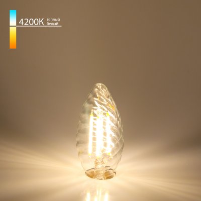 

Филаментная светодиодная лампа Свеча витая F 7W 4200K E14 прозрачный BLE1414 Elektrostandard