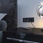 Розетка USB тип A+С (черный матовый) W1171808 Werkel