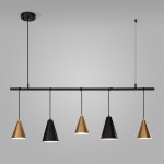 Подвесной светильник Eurosvet 50088/5 черный/золото Castle