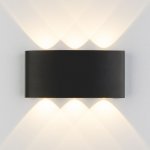 Уличный настенный светодиодный светильник 1551 TECHNO LED TWINKY TRIO черный