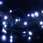 Гирлянда занавес на ель белый 0,45*1,5м IP20 200-003 Eurosvet