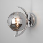 Настенный светильник со стеклянным плафоном Eurosvet 50072/1B хром Story