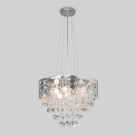 Потолочный светильник Eurosvet 10114/8 хром/прозрачный хрусталь Strotskis Lianna