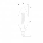 Филаментная светодиодная лампа "Свеча" C35 9W 4200K E14 BLE1426 Elektrostandard