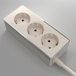 Удлинитель Gallant 3-х местный 3 м слоновая кость/хром W6523603 Werkel