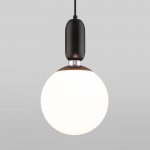 Подвесной светильник со стеклянным плафоном Eurosvet 50197/1 черный Bubble