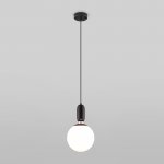 Подвесной светильник со стеклянным плафоном Eurosvet 50197/1 черный Bubble