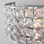 Настенный светильник с хрусталем Eurosvet 10115/2 хром/прозрачный хрусталь Strotskis Kira