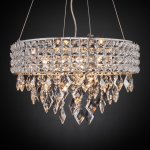 Хрустальная подвесная люстра Eurosvet 10115/5 хром/прозрачный хрусталь Strotskis Kira
