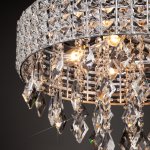 Хрустальная подвесная люстра Eurosvet 10115/5 хром/прозрачный хрусталь Strotskis Kira