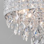 Подвесная люстра с хрусталем Eurosvet 10115/8 хром/прозрачный хрусталь Strotskis Kira