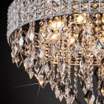 Подвесная люстра с хрусталем Eurosvet 10115/8 хром/прозрачный хрусталь Strotskis Kira