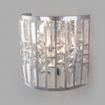Настенный светильник с хрусталем Eurosvet 10116/2 хром/прозрачный хрусталь Strotskis Lory