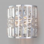 Настенный светильник с хрусталем Eurosvet 10116/2 хром/прозрачный хрусталь Strotskis Lory