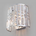 Настенный светильник с хрусталем Eurosvet 10116/2 хром/прозрачный хрусталь Strotskis Lory