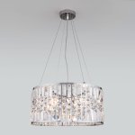 Подвесная хрустальная люстра Eurosvet 10116/5 хром/прозрачный хрусталь Strotskis Lory