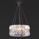 Подвесная хрустальная люстра Eurosvet 10116/5 хром/прозрачный хрусталь Strotskis Lory