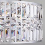 Подвесная хрустальная люстра Eurosvet 10116/5 хром/прозрачный хрусталь Strotskis Lory