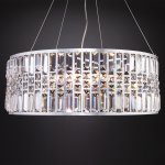 Подвесная люстра с хрусталем Eurosvet 10116/8 хром/прозрачный хрусталь Strotskis Lory